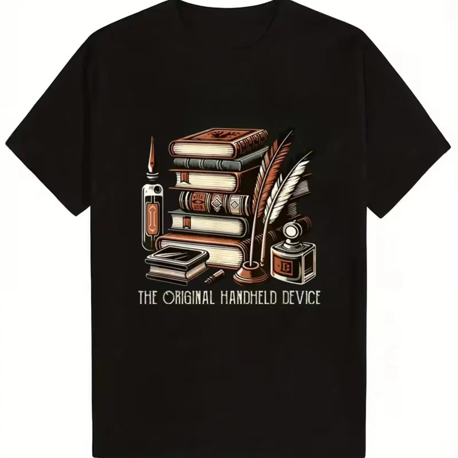 Vintage Fashion Library - Kaos Pria Ringan Pecinta Buku Desain