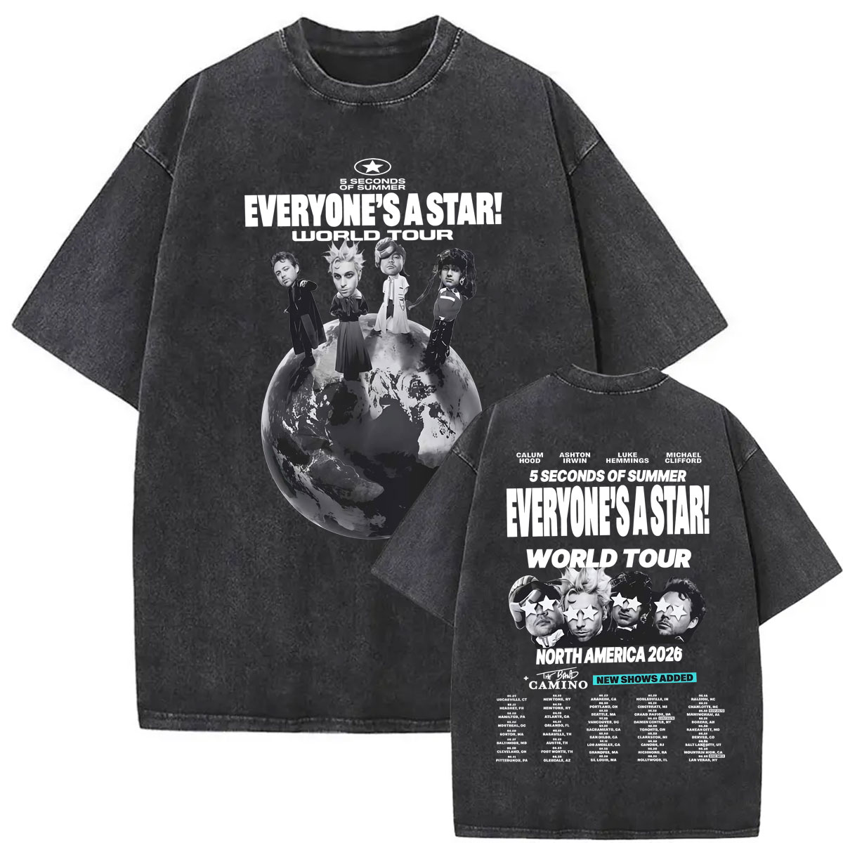 Vintage Fashion World - Kaos Konser Tur Dunia 2026 Vintage