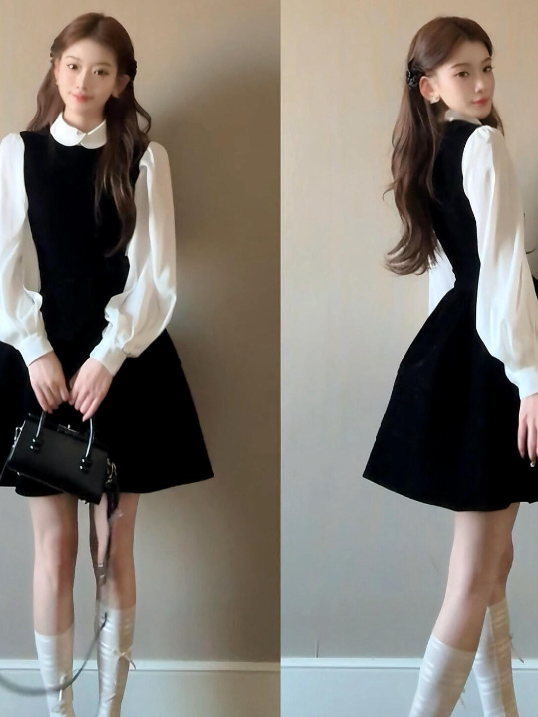 Vintage Fashion Complete - Set Gaun Rompi Gaya Hepburn Ukuran