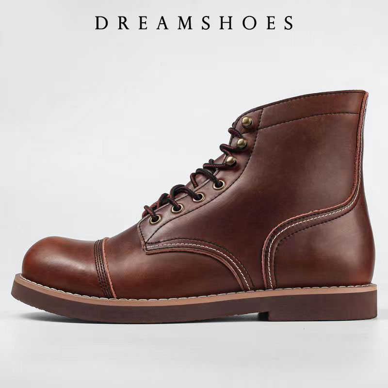 Vintage Fashion Boots - Sepatu Kasual Pria Kulit Sapi Asli