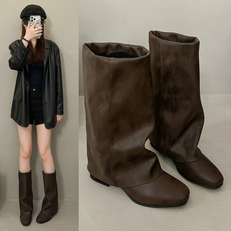 Vintage Fashion Boots - Sepatu Bot Fashion Vintage Model Square