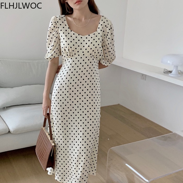 Gaun Maxi Panjang Chic Korea P - Vintage Fashion Korea ulasan dan harga