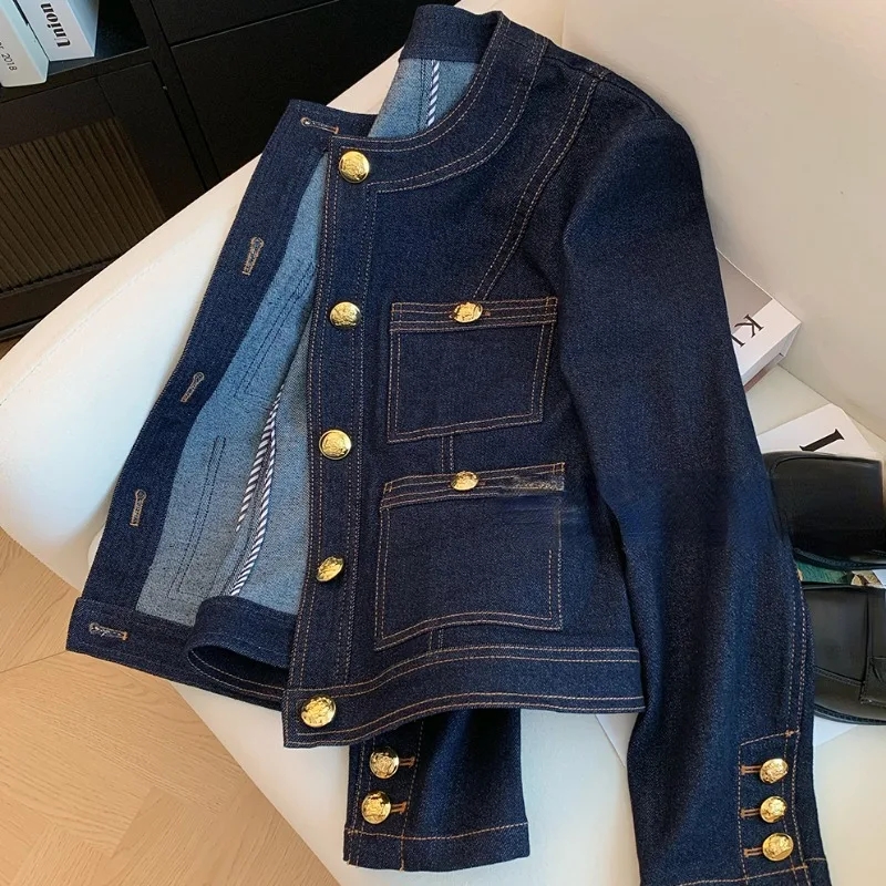 Jaket Denim Kasual Gaya Korea  - Vintage Fashion Korea ulasan dan harga
