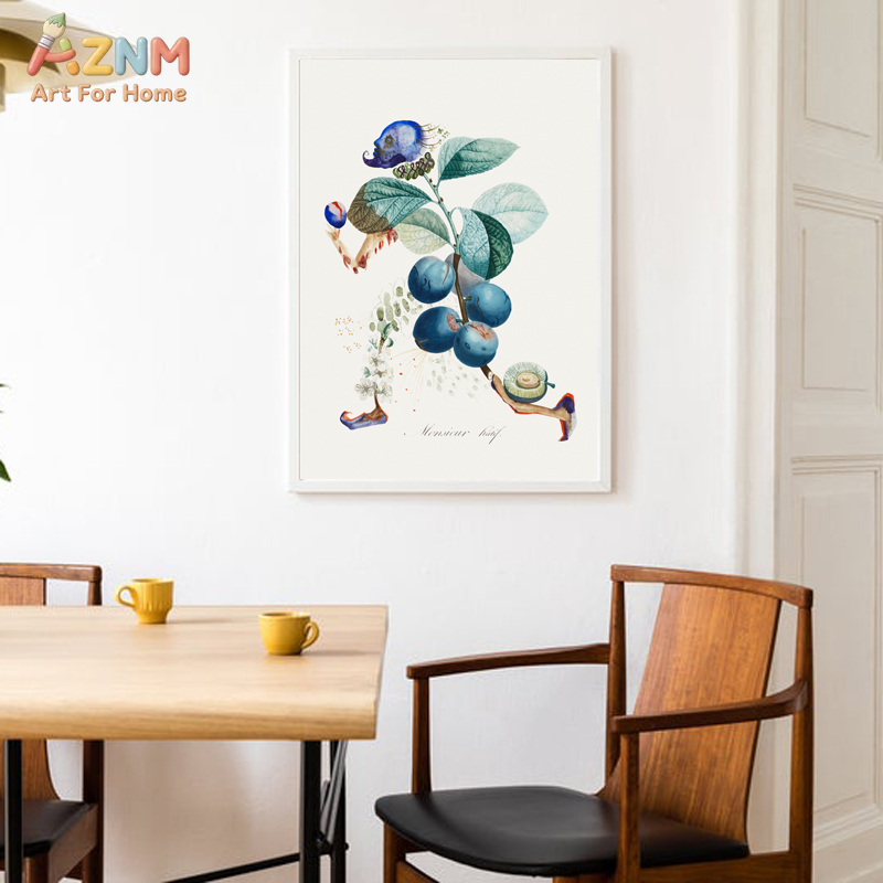 AZNM Seni Dinding Kanvas Gamba - Vintage Fashion Wall Art ulasan dan harga