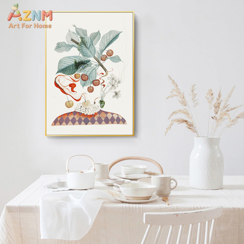 AZNM Seni Dinding Kanvas Gamba - Vintage Fashion Wall Art ulasan dan harga