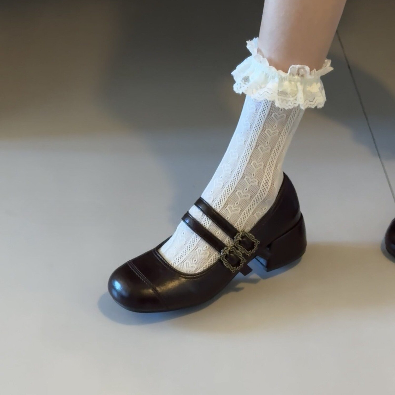 Sepatu Mary Jane Wanita Hak Te - Vintage Style Women Fashion ulasan dan harga