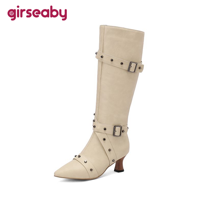 Girseaby Sepatu Bot Wanita Set - Vintage Style Women Fashion ulasan dan harga