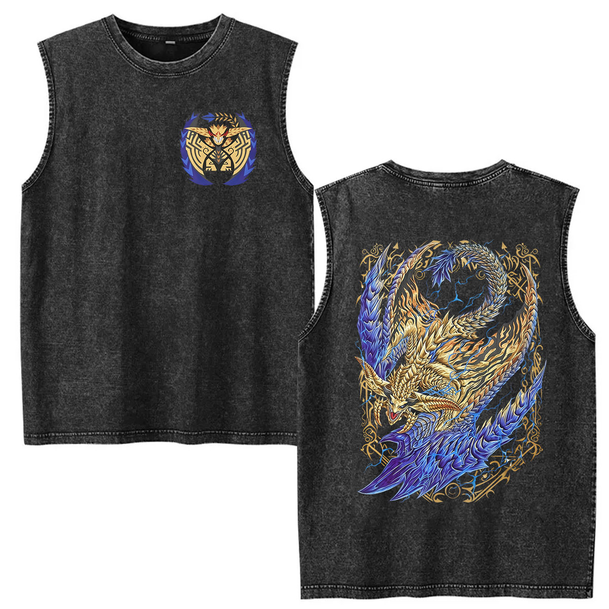 Kaos Vest Vintage Washed Monst - Vintage Fashion World ulasan dan harga