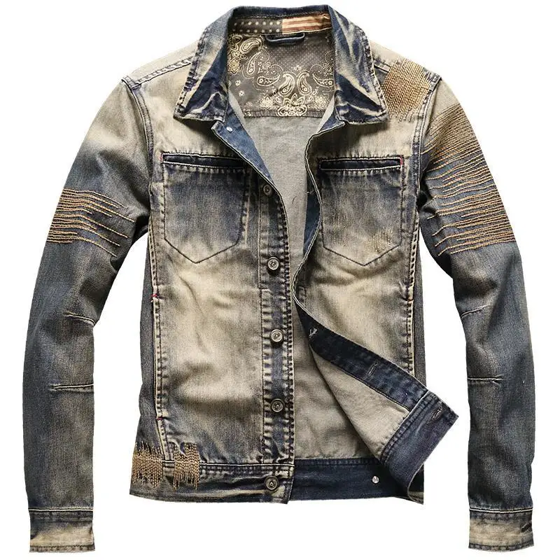 Jaket Koboi Pria Musim Gugur K - Vintage Fashion Korea ulasan dan harga