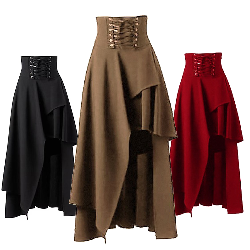 Steampunk rok Maxi wanita, Baw - Vintage Fashion Korea ulasan dan harga