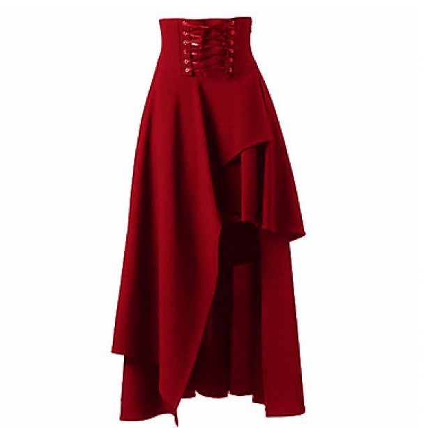 Steampunk rok Maxi wanita, Baw - Vintage Fashion Korea ulasan dan harga