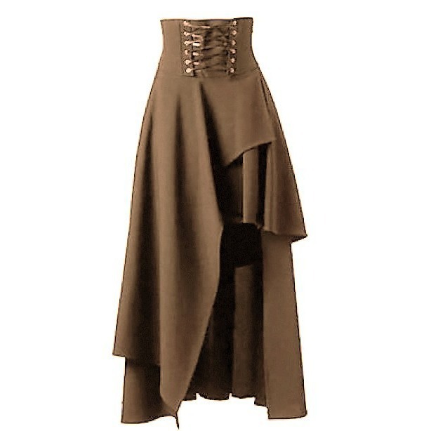 Steampunk rok Maxi wanita, Baw - Vintage Fashion Korea ulasan dan harga