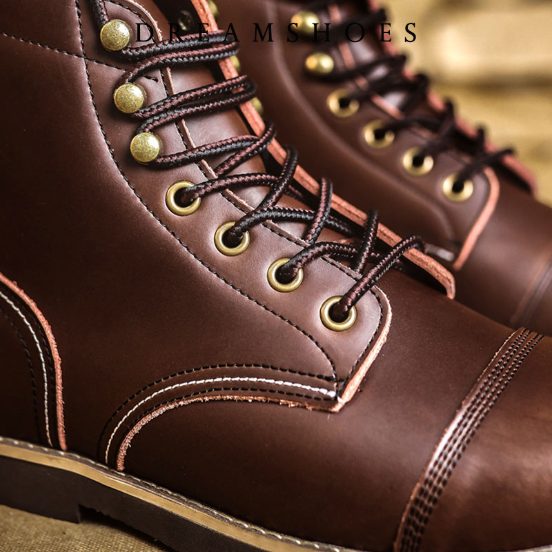 Sepatu Kasual Pria Kulit Sapi  - Vintage Fashion Boots ulasan dan harga