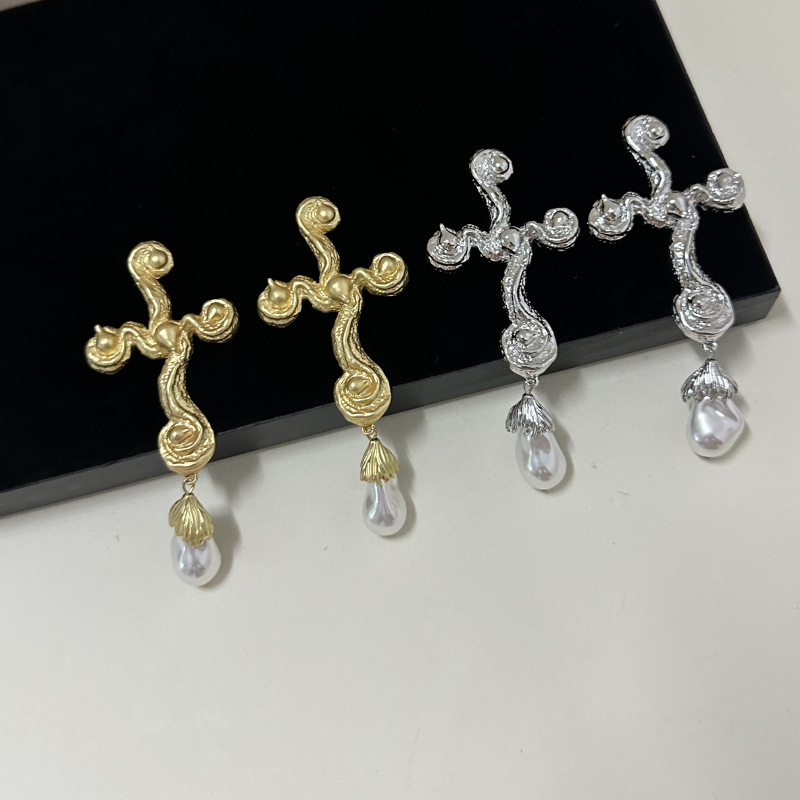 Anting-anting gantung salib ga - Vintage Fashion Show ulasan dan harga