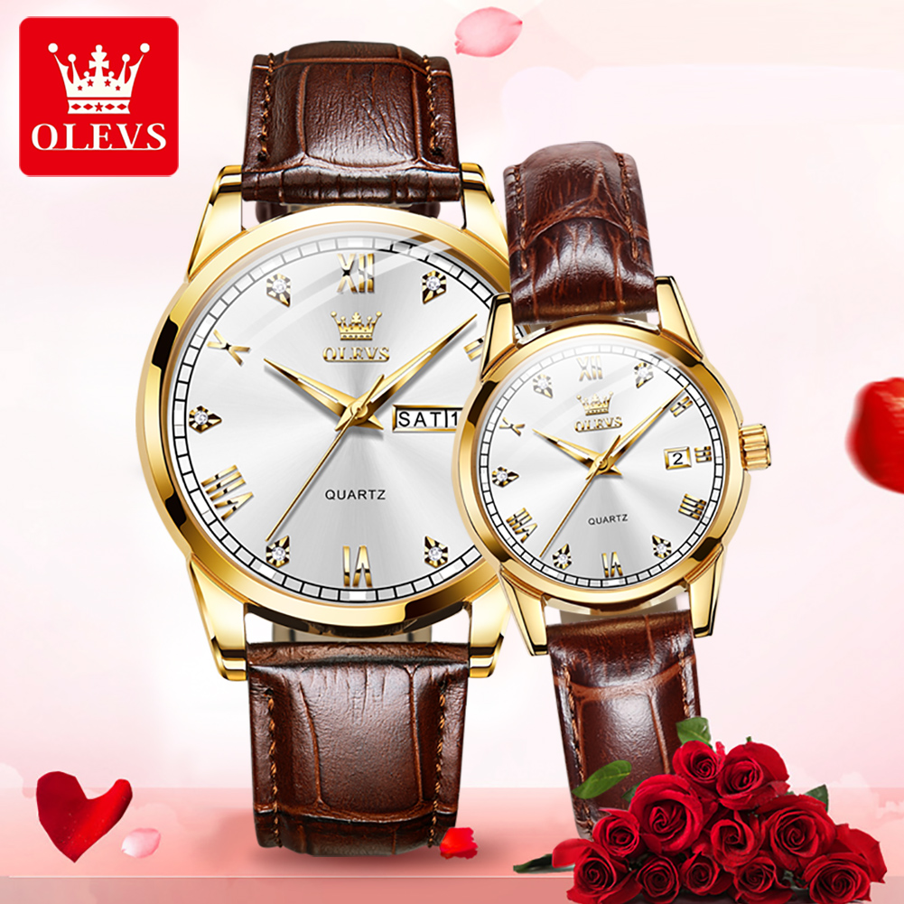 OLEVS Jam Tangan Pasangan Jam  - Vintage Fashion Complete ulasan dan harga
