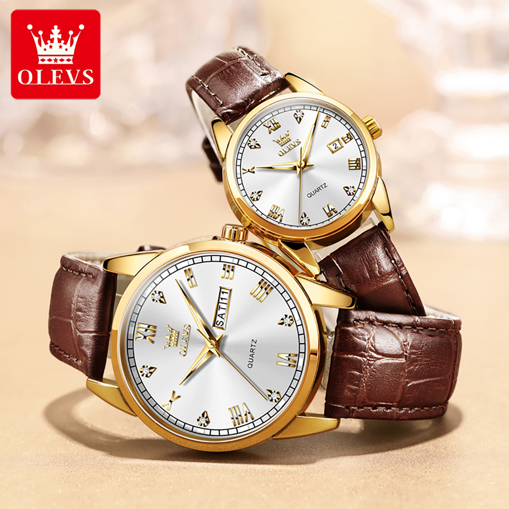 OLEVS Jam Tangan Pasangan Jam  - Vintage Fashion Complete ulasan dan harga