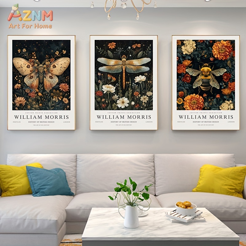 3 Buah Set Cetakan Seni Dindin - Vintage Fashion Wall Art ulasan dan harga