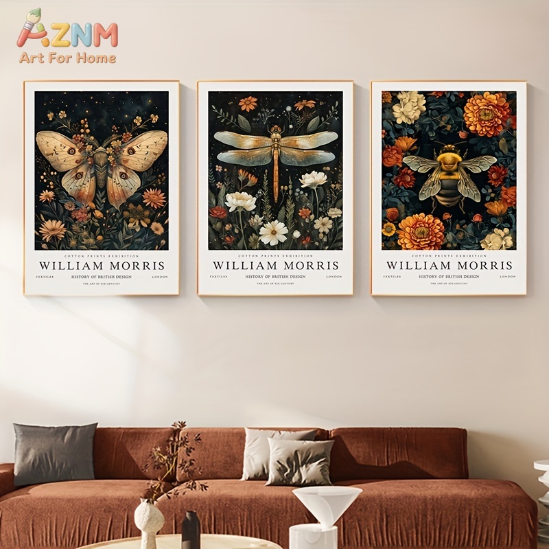 3 Buah Set Cetakan Seni Dindin - Vintage Fashion Wall Art ulasan dan harga