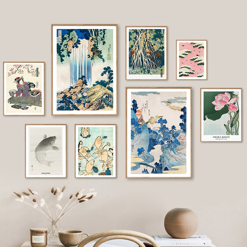 Hokusai Ohara Koson Poster Sen - Vintage Fashion Wall Art ulasan dan harga