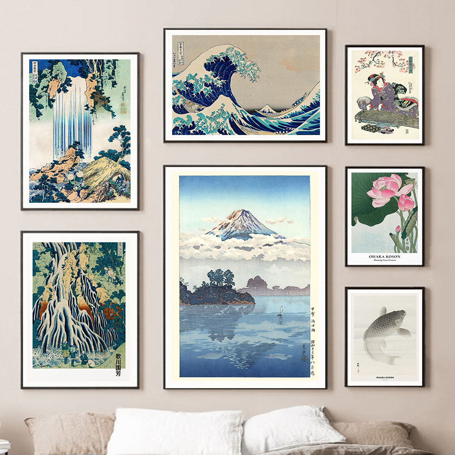 Hokusai Ohara Koson Poster Sen - Vintage Fashion Wall Art ulasan dan harga