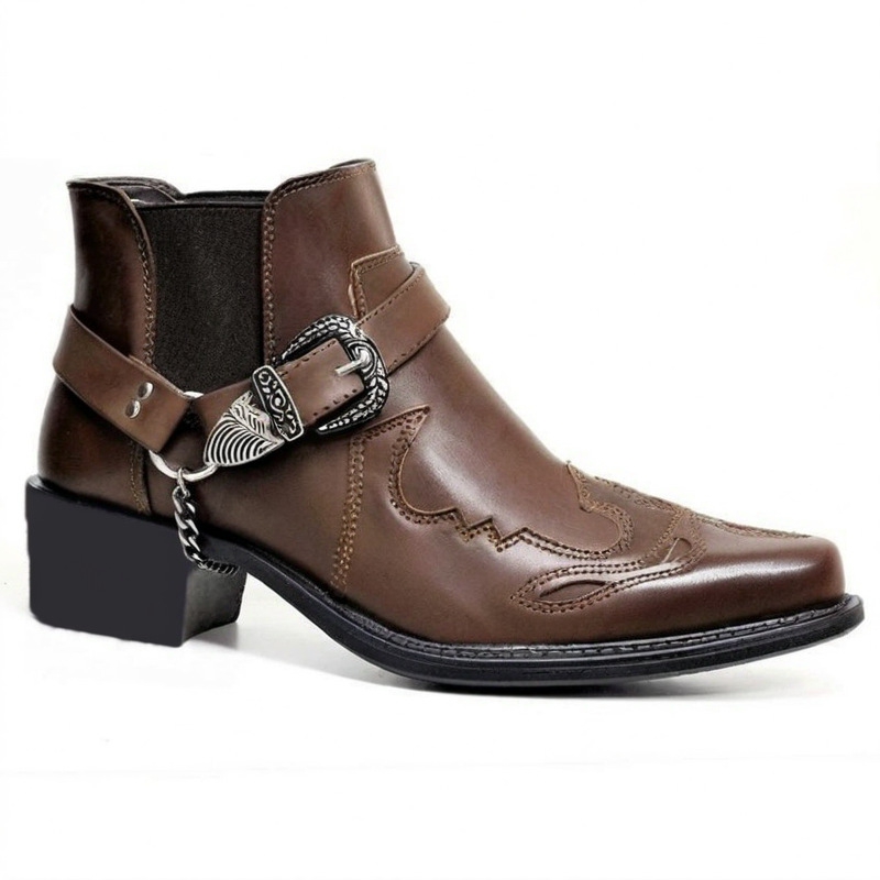 Sepatu Bot Koboi Pria Model Vi - Vintage Fashion Boots ulasan dan harga