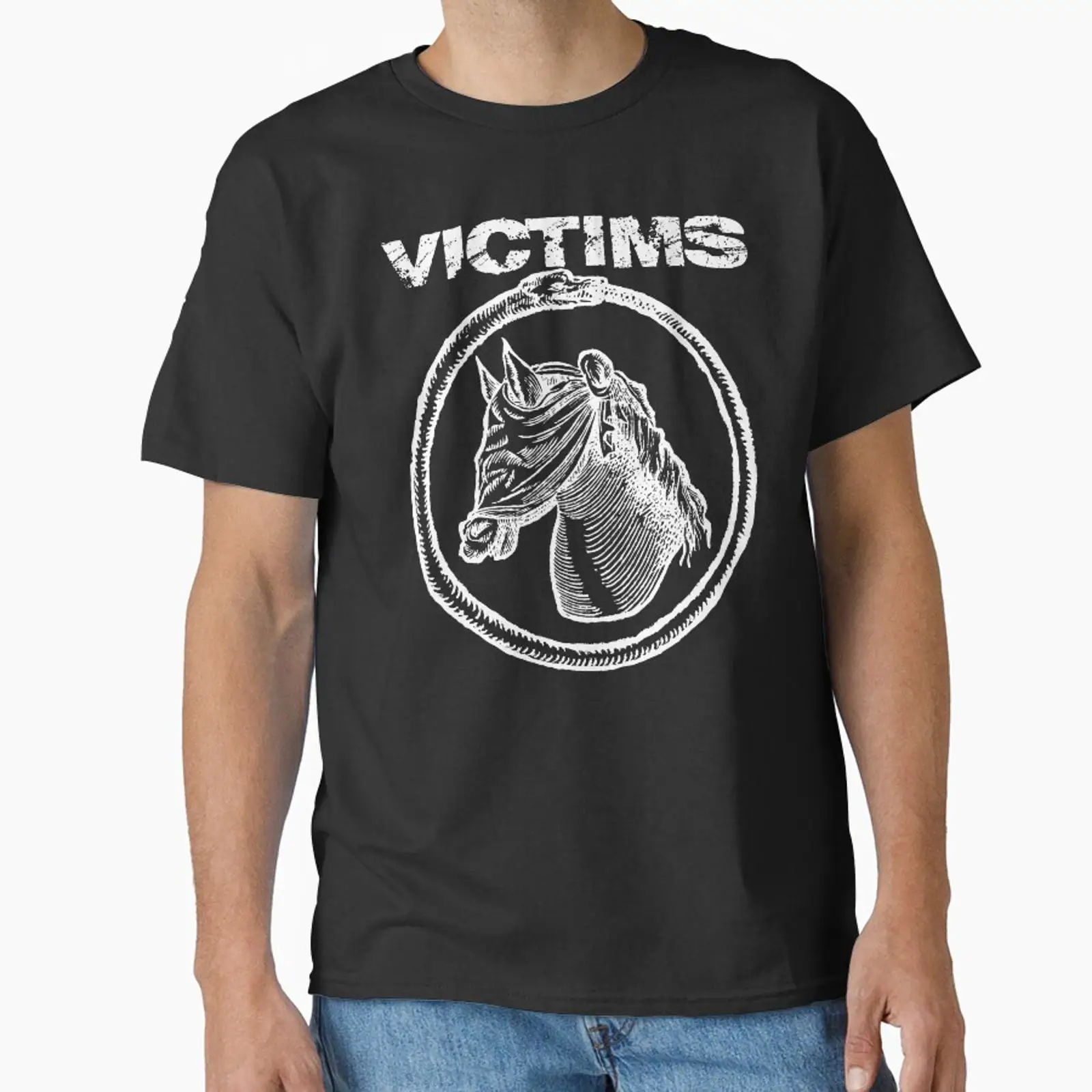 VICTIMS HORSE Kaus Klasik Vint - Vintage Fashion Victim Shirt ulasan dan harga