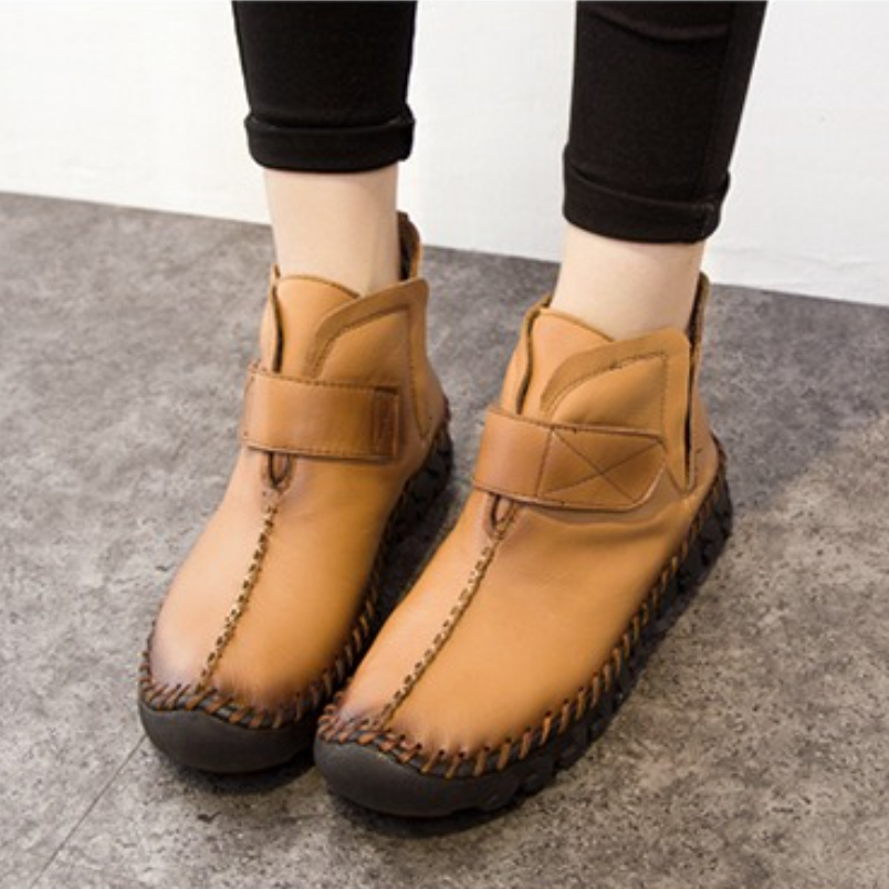 Sepatu Boots Kulit Asli Wanita - Vintage Style Women Fashion ulasan dan harga