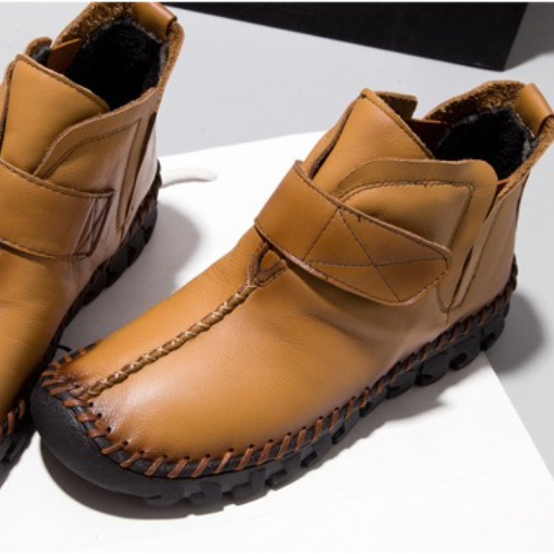 Sepatu Boots Kulit Asli Wanita - Vintage Style Women Fashion ulasan dan harga