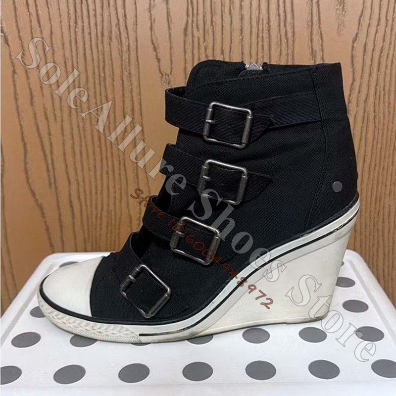 Sepatu Sneakers Wedge Tinggi B - Vintage Fashion Boots ulasan dan harga