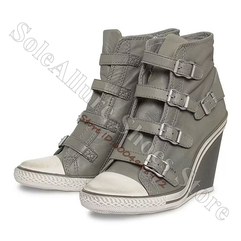 Sepatu Sneakers Wedge Tinggi B - Vintage Fashion Boots ulasan dan harga